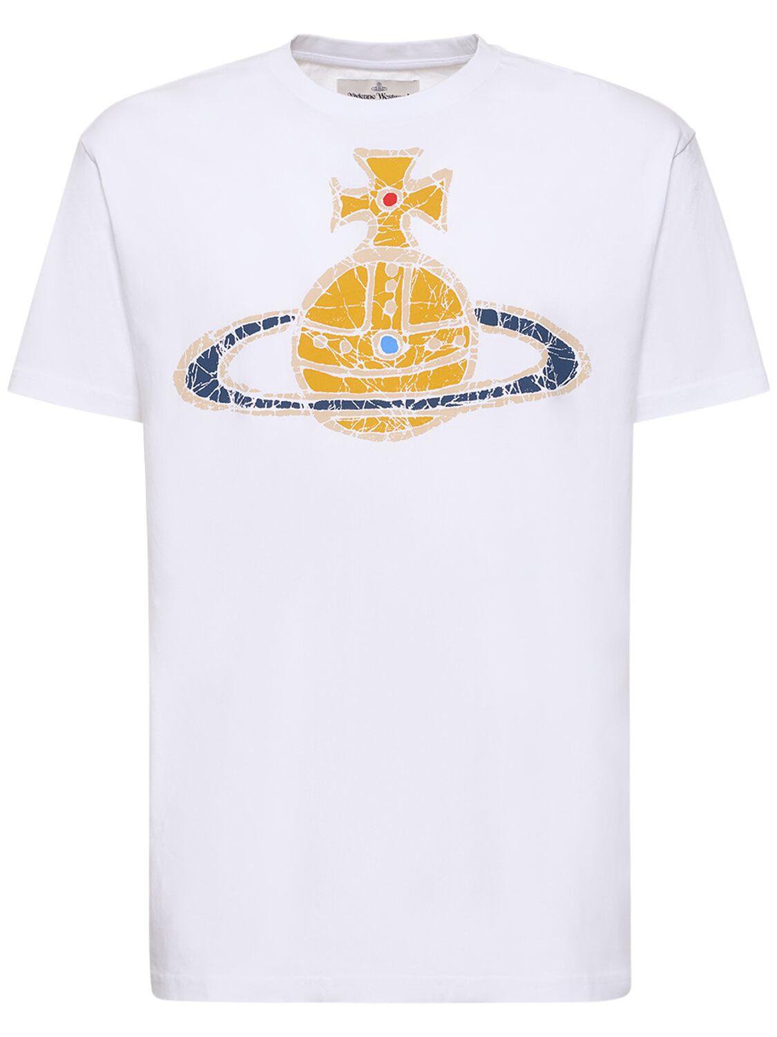 Logo Print Cotton Jersey T-shirt - VIVIENNE WESTWOOD - Modalova