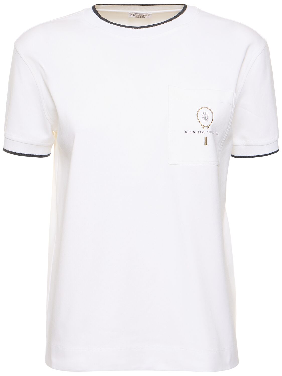 Cotton Jersey Short Sleeve T-shirt - BRUNELLO CUCINELLI - Modalova
