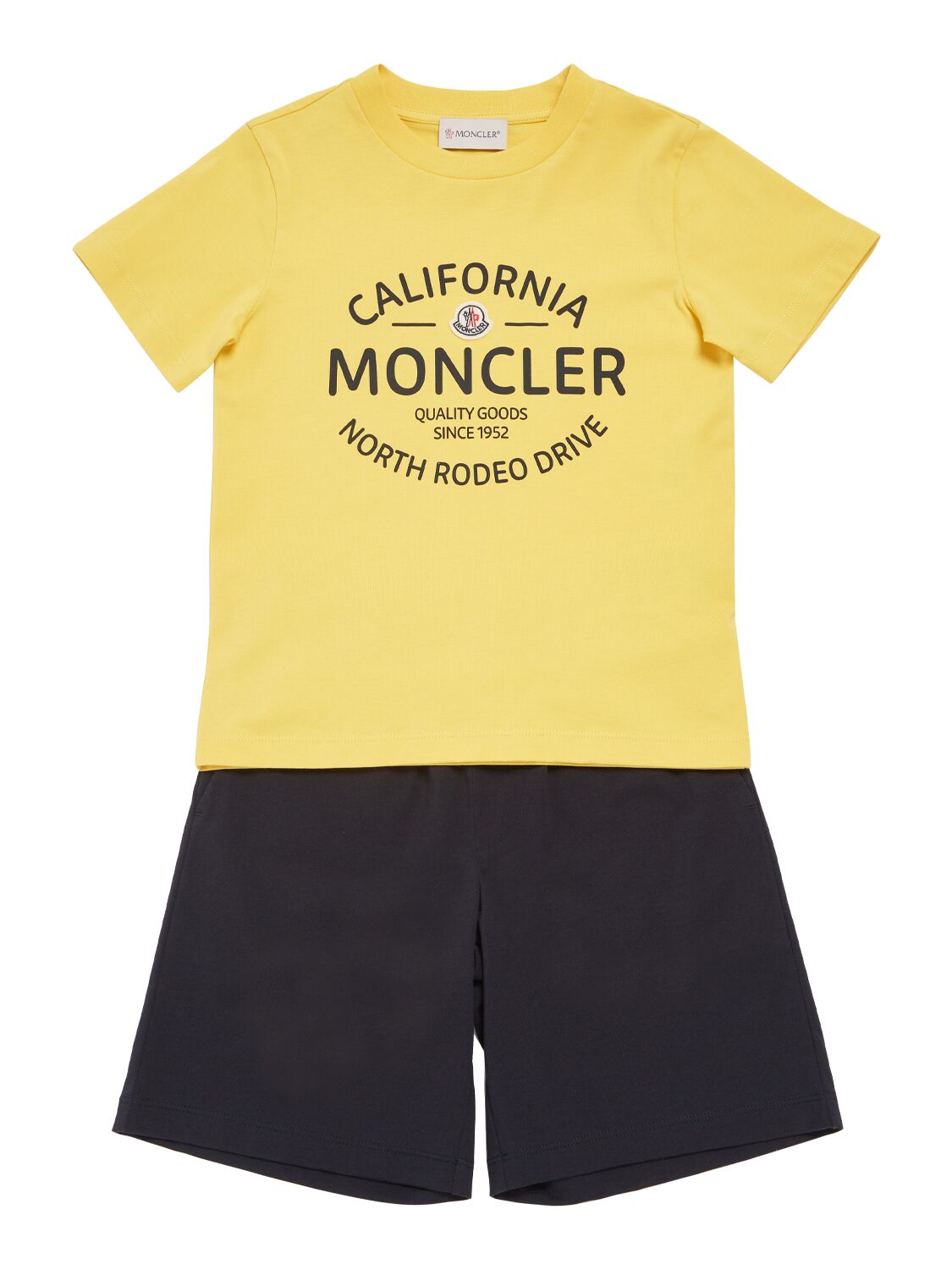 T-shirt Und Shorts Aus Baumwolljersey Mit Logo - MONCLER - Modalova