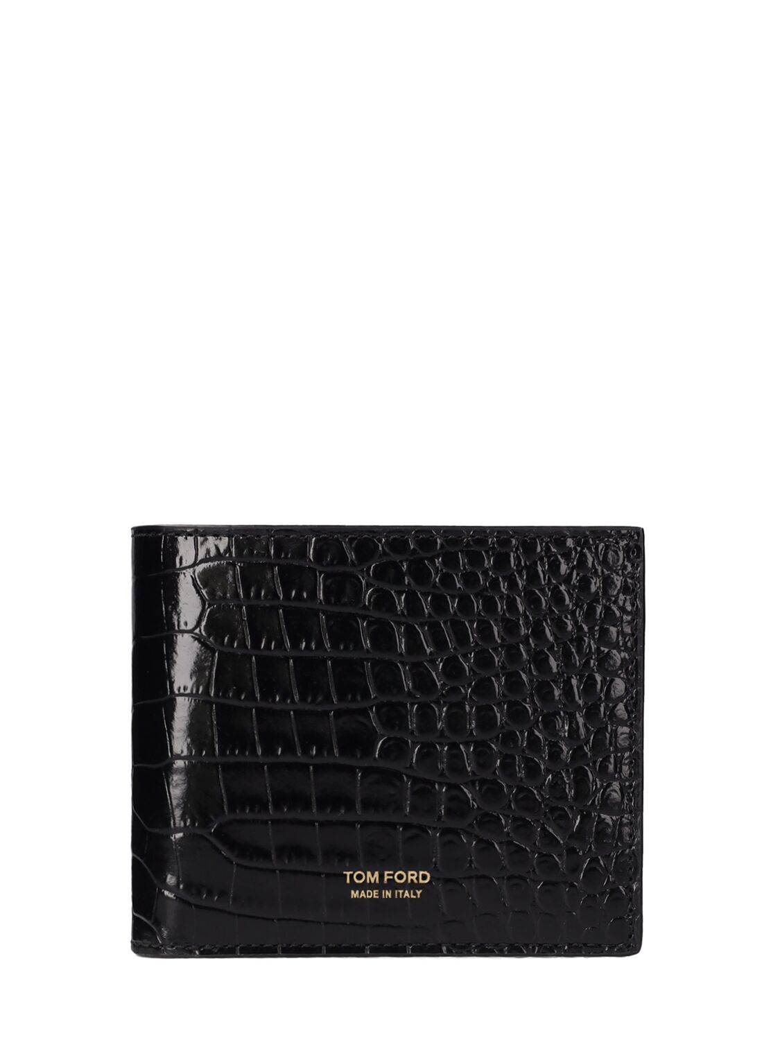 Hombre Logo Croc Embossed Leather Wallet Unique - TOM FORD - Modalova