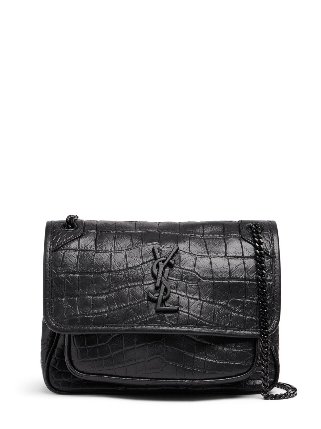 Baby Niki Croc Embossed Leather Bag - SAINT LAURENT - Modalova
