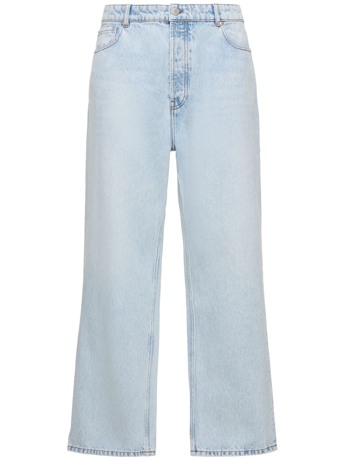 Loose Cotton Denim Jeans - AMI PARIS - Modalova