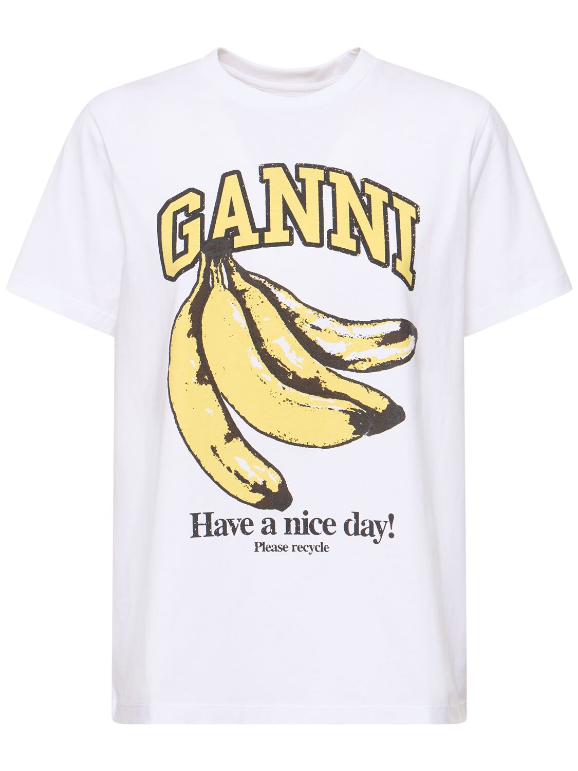 Banana Basic Jersey Relaxed T-shirt - GANNI - Modalova