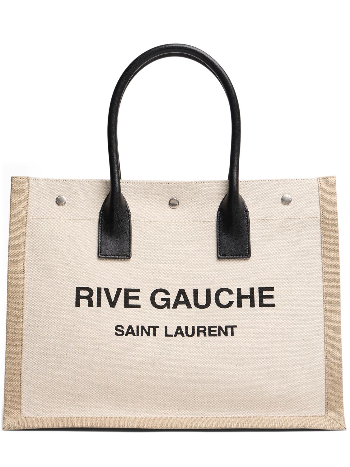 Small Rive Gauche Linen Tote Bag - SAINT LAURENT - Modalova