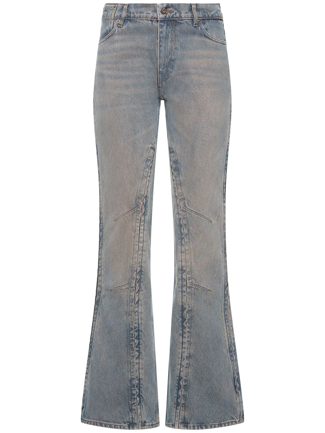 Denim Low Rise Flared Jeans W/ Slits - Y/PROJECT - Modalova