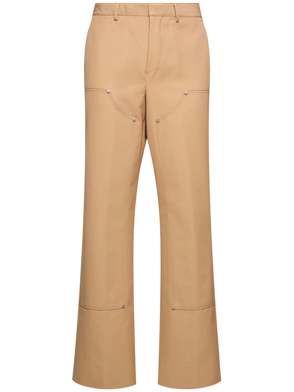 Monogram Workwear Cotton Pants - PALM ANGELS - Modalova