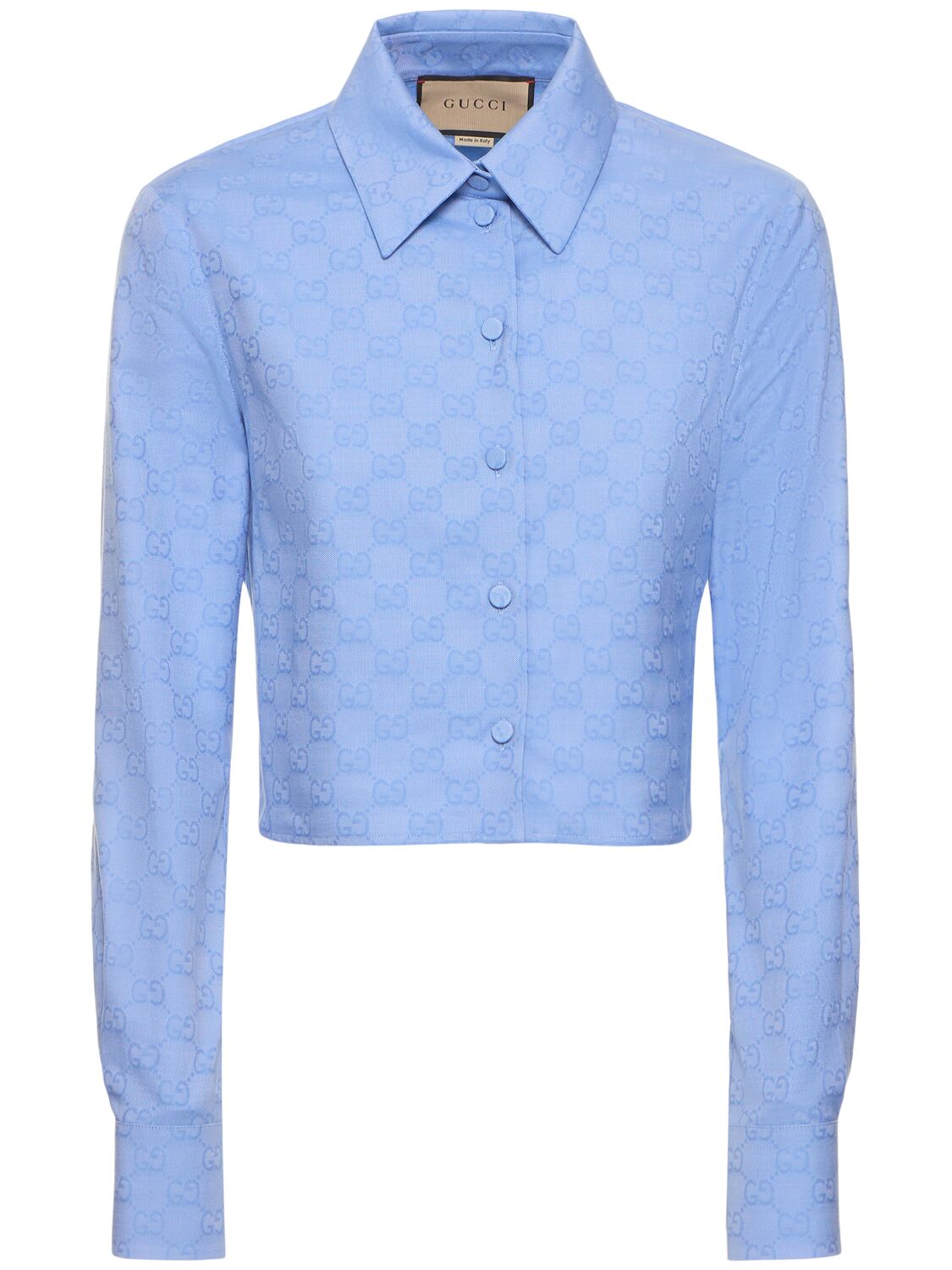 Camicia Gg Supreme In Cotone Oxford - GUCCI - Modalova
