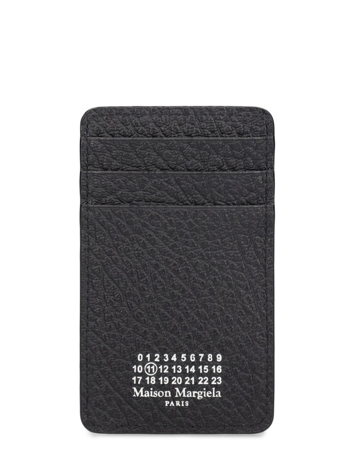 Grainy Leather Vertical Card Holder - MAISON MARGIELA - Modalova