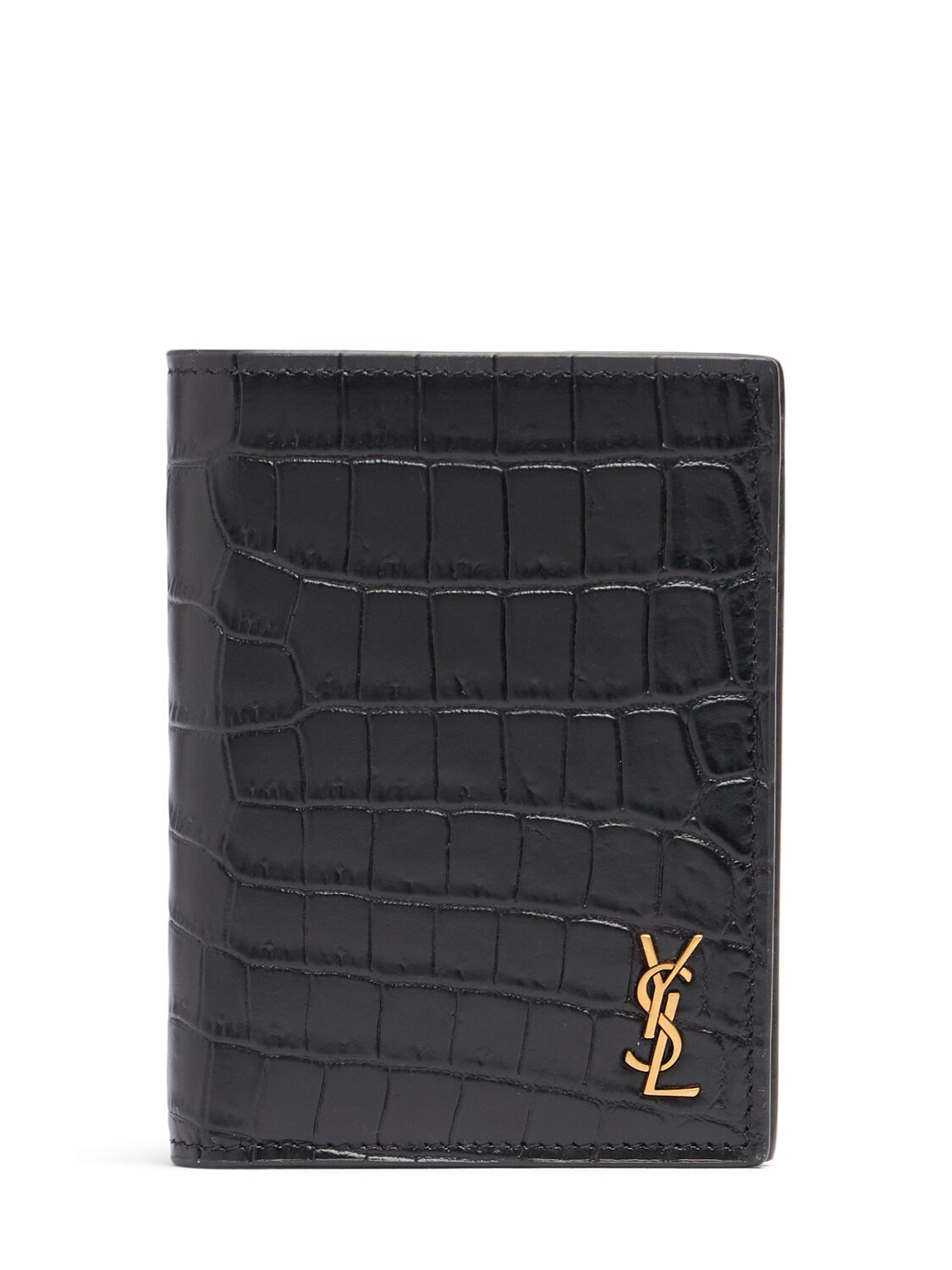 Ysl Leather Wallet - SAINT LAURENT - Modalova
