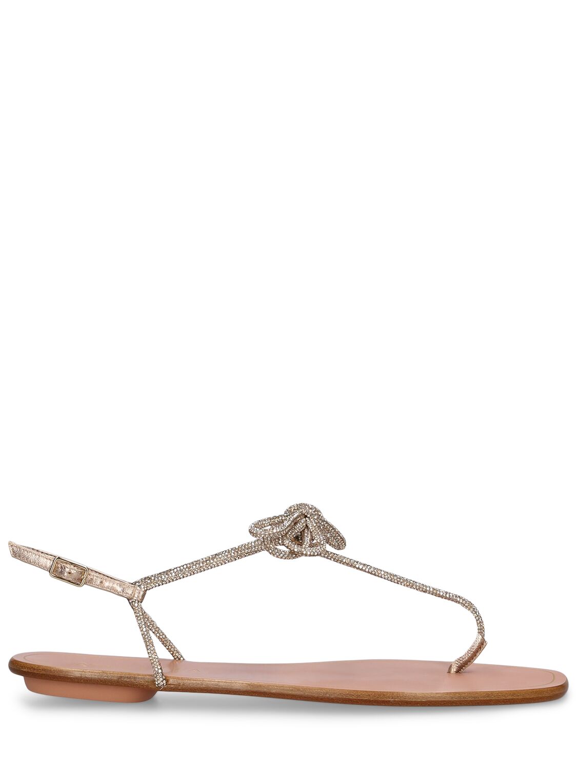 Mm Capri Mirror Leather Flat Sandals - AQUAZZURA - Modalova