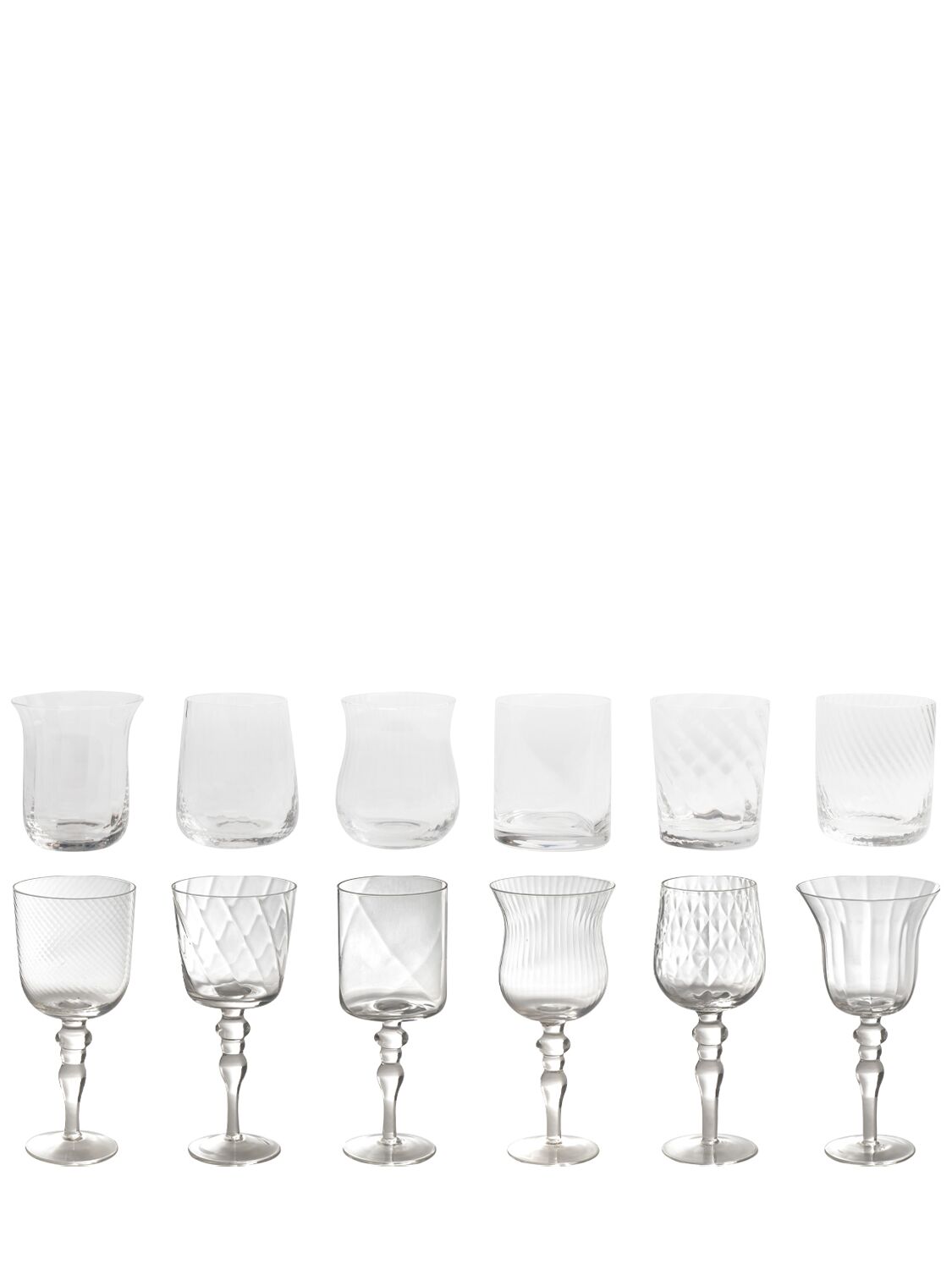Set Of 12 Tumblers & Wine Glasses - BITOSSI HOME - Modalova