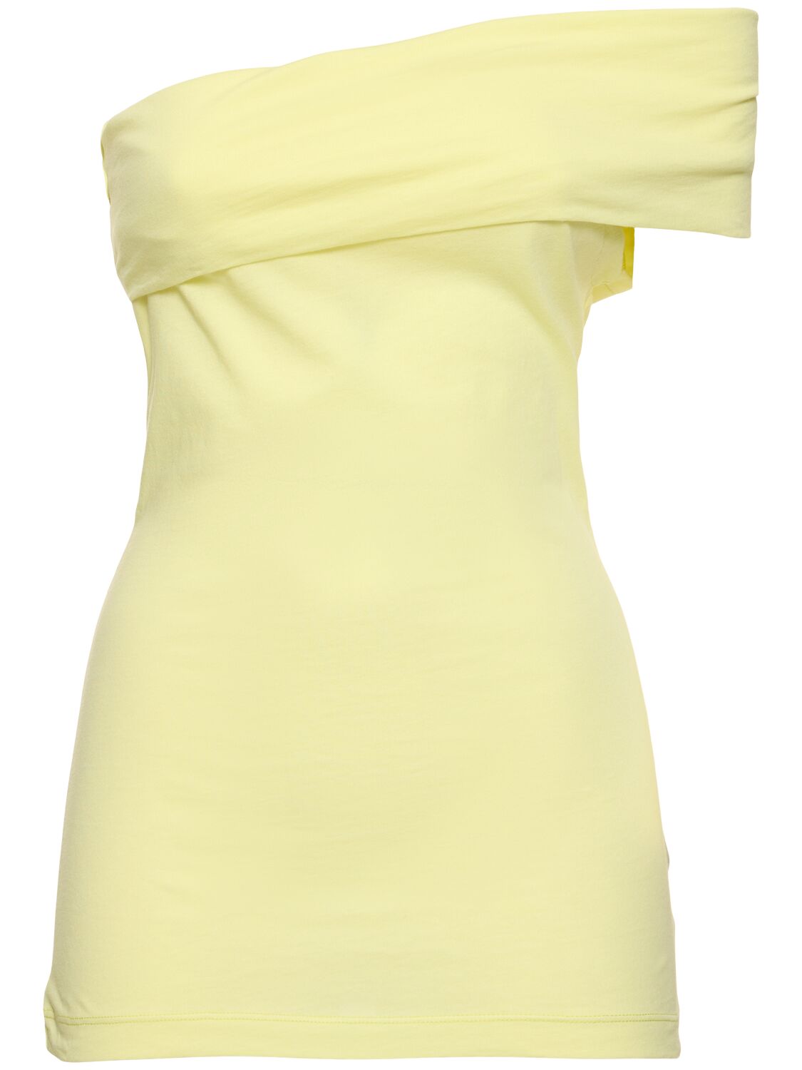 Draped Cotton Jersey One-shoulder Top - MSGM - Modalova