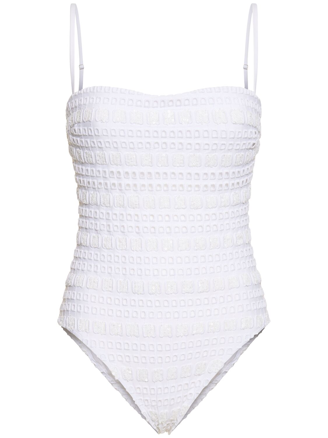 Embroidered Sequined One Piece Swimsuit - ERMANNO SCERVINO - Modalova
