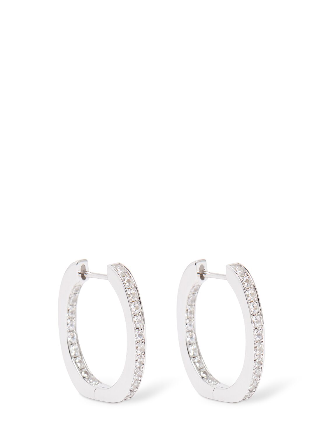 Small Rectangular Silver Earrings - APM MONACO - Modalova