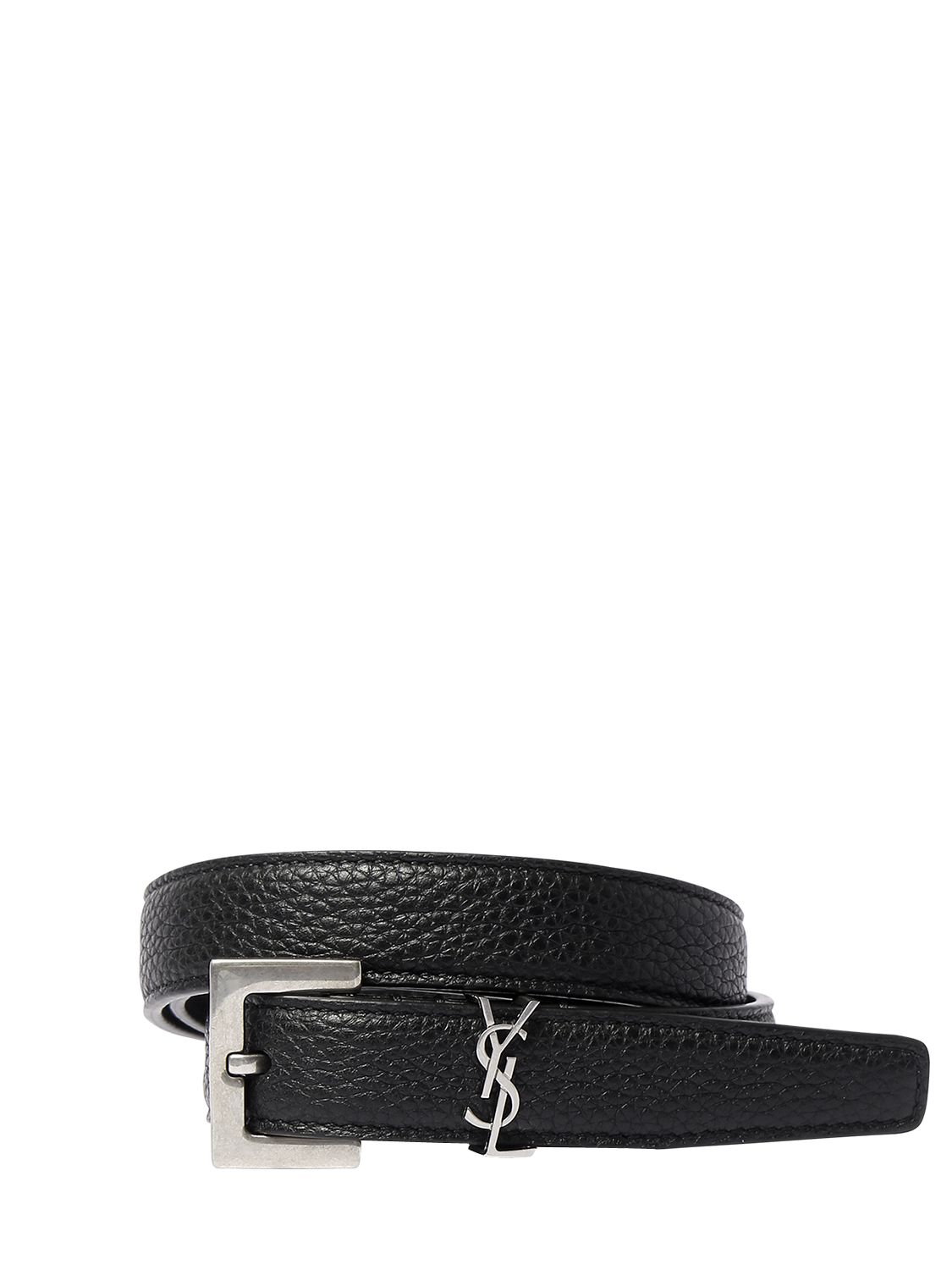Cm Ysl Textured Leather Belt - SAINT LAURENT - Modalova