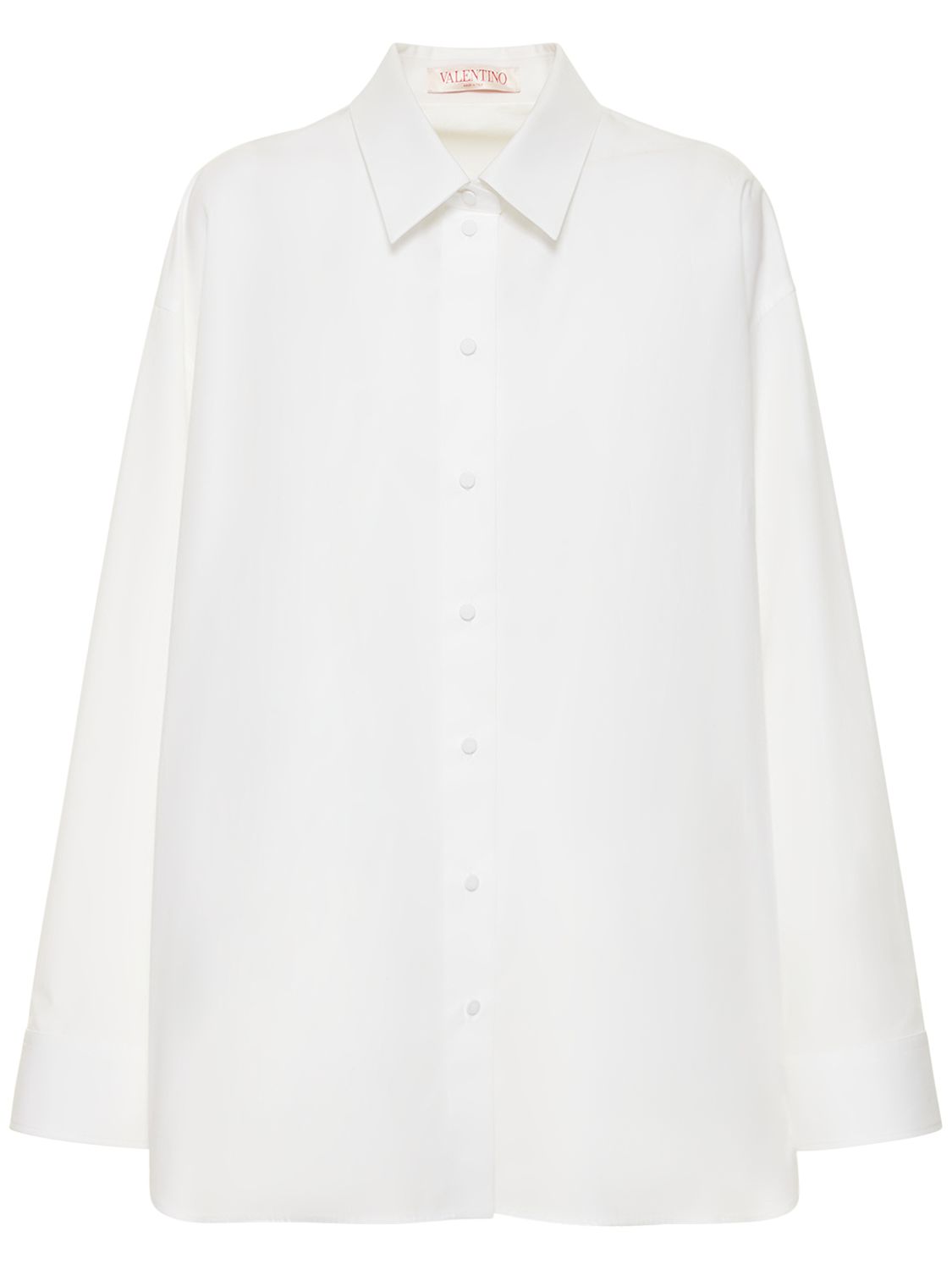 Cotton Poplin Mini Shirt Dress - VALENTINO - Modalova