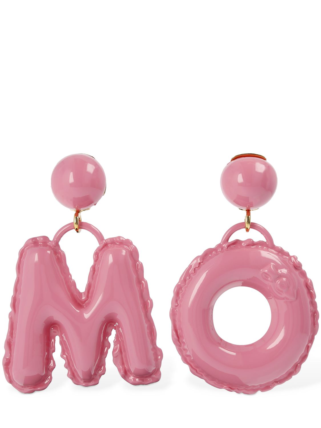 Inflatable Letters Clip-on Earrings - MOSCHINO - Modalova