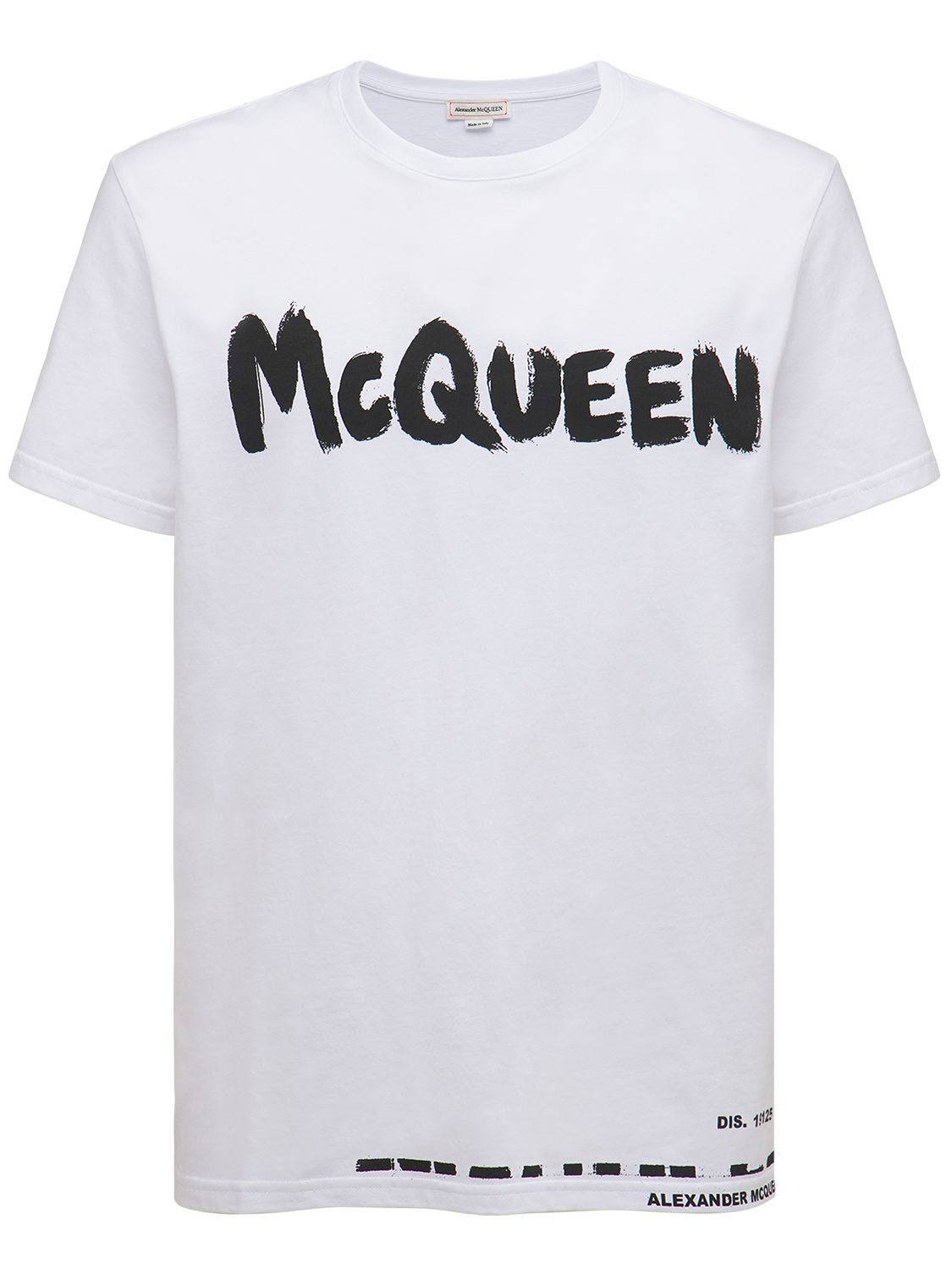 T-shirt In Jersey Di Cotone Con Logo - ALEXANDER MCQUEEN - Modalova