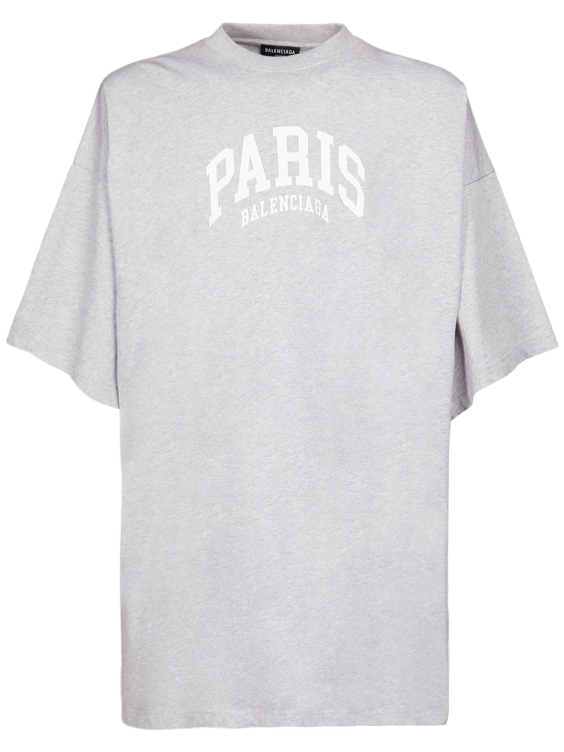 T-shirt Oversize Paris In Cotone - BALENCIAGA - Modalova