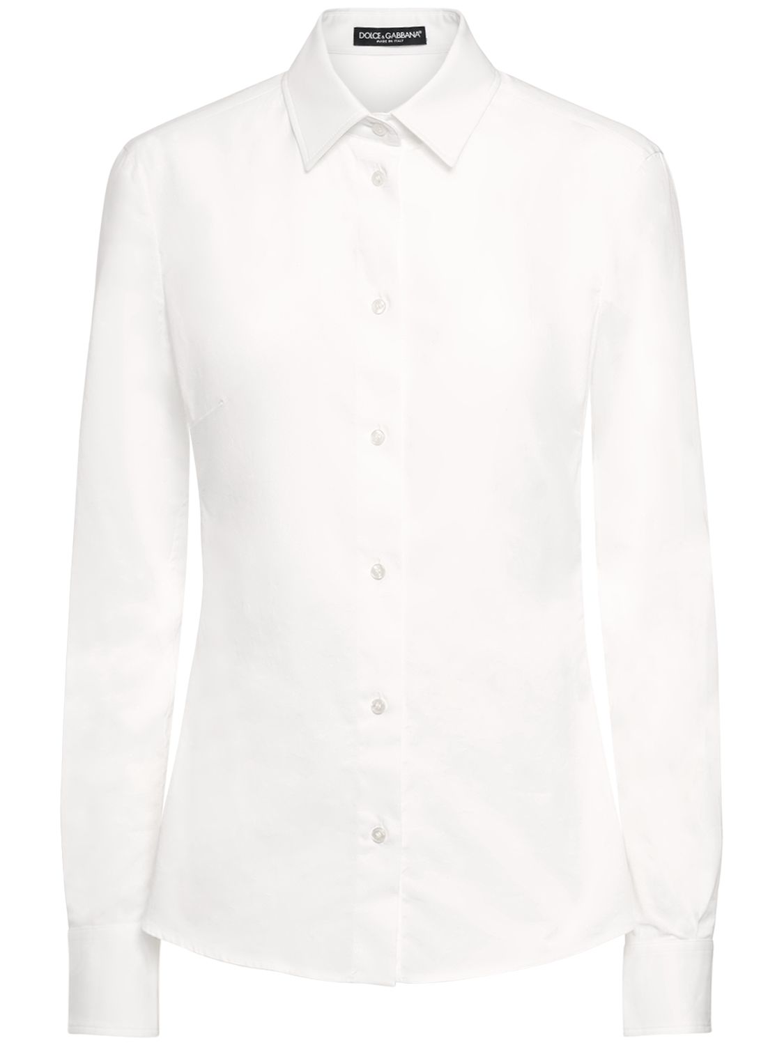 Cotton Poplin Classic Fit Shirt - DOLCE & GABBANA - Modalova