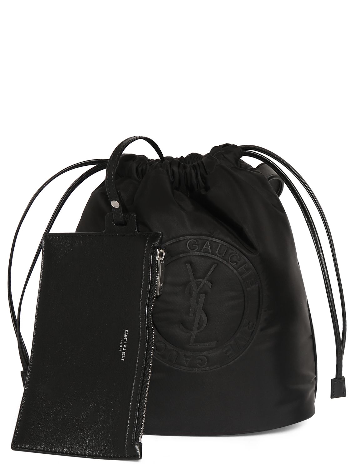 Rive Gauche Laced Leather Bucket Bag - SAINT LAURENT - Modalova
