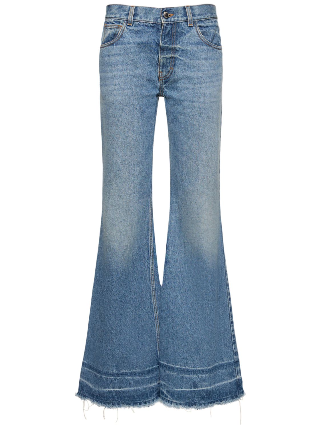 Low Rise Flared Denim Jeans - CHLOÉ - Modalova