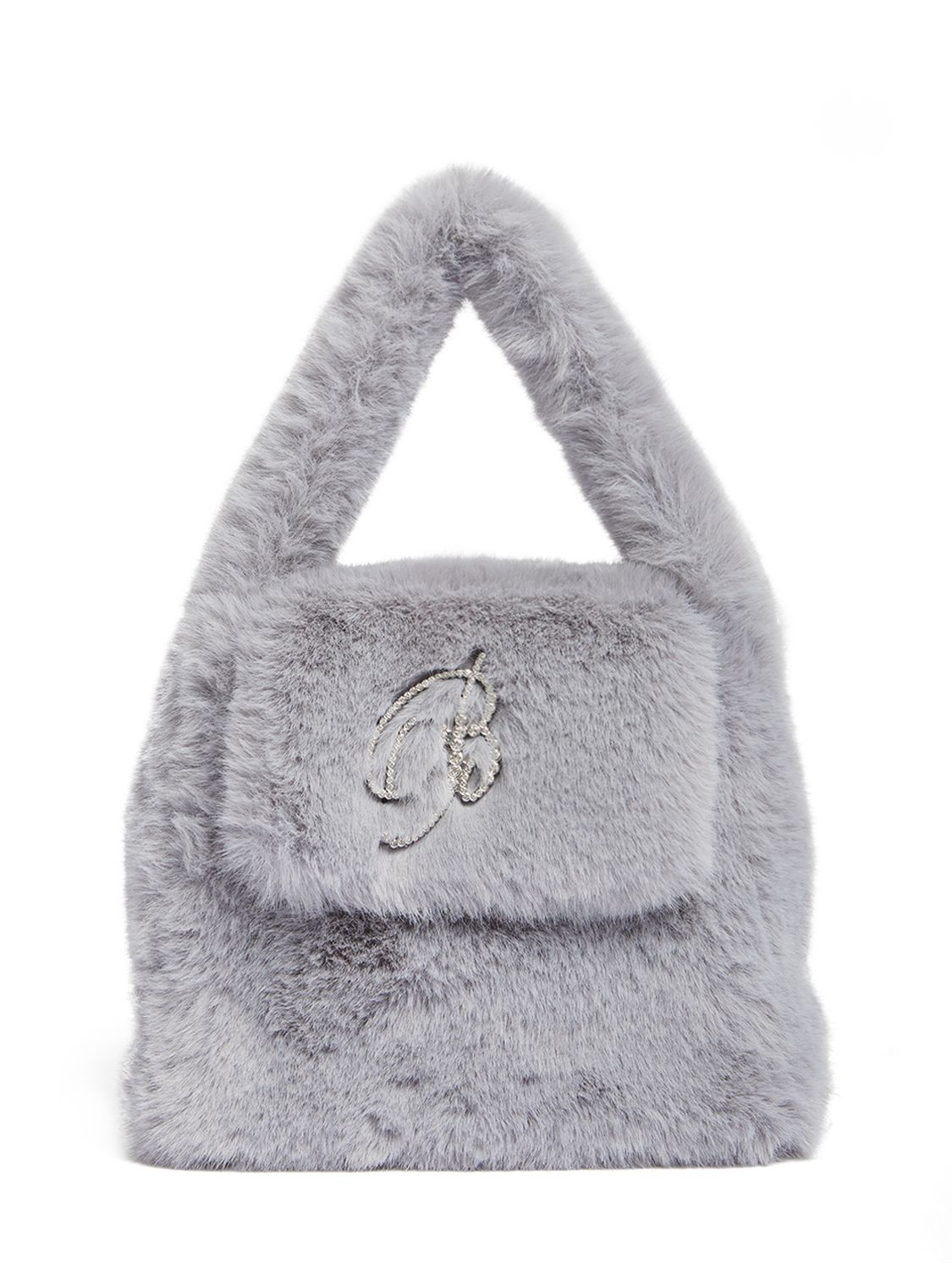 Faux Fur Top Handle Bag - BLUMARINE - Modalova