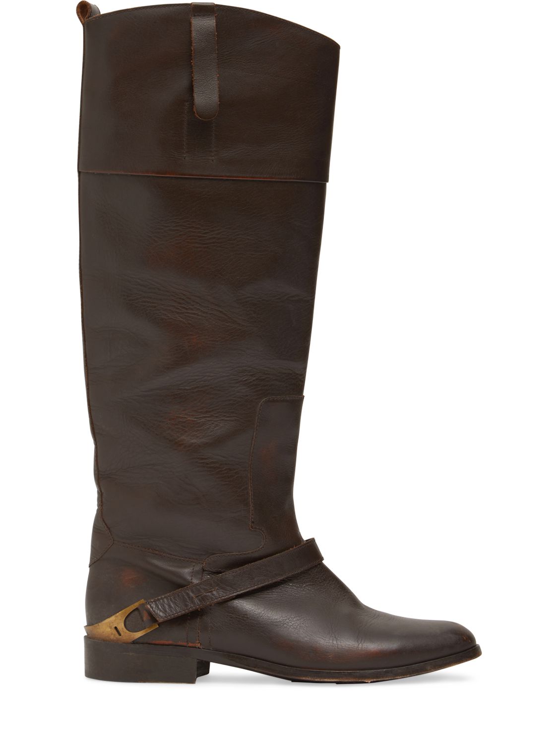 Mm Charlie Leather Tall Boots - GOLDEN GOOSE - Modalova