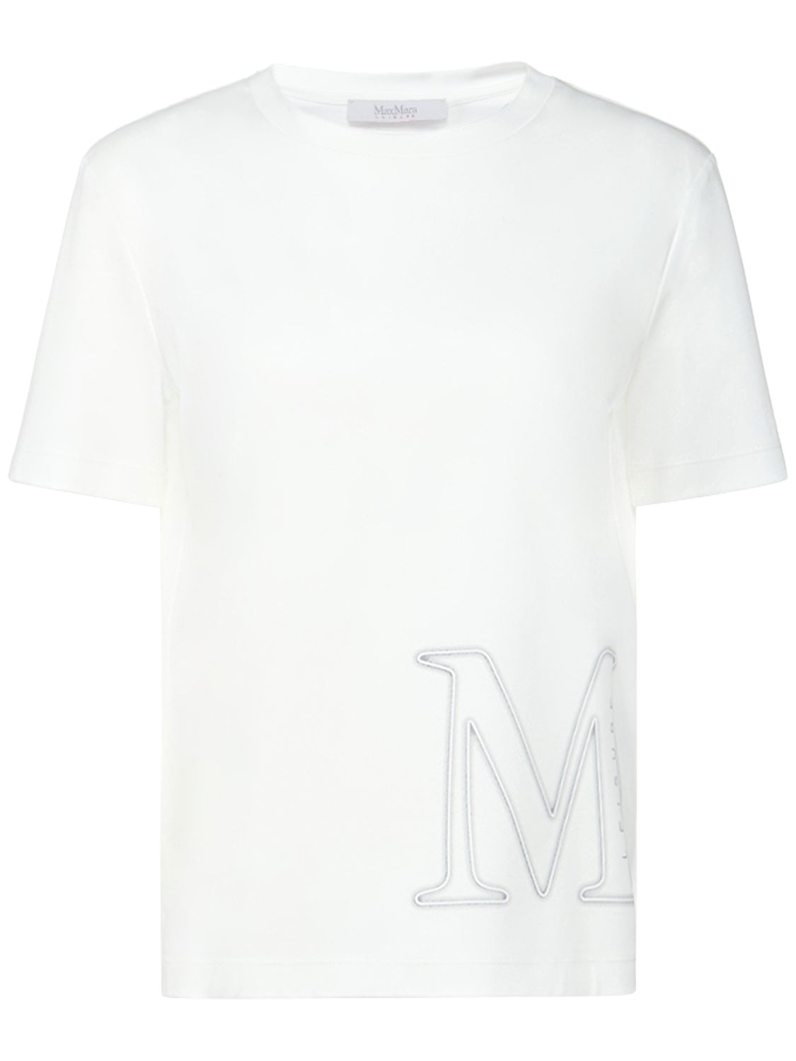 T-shirt Monviso In Cotone E Modal Con Logo - MAX MARA - Modalova