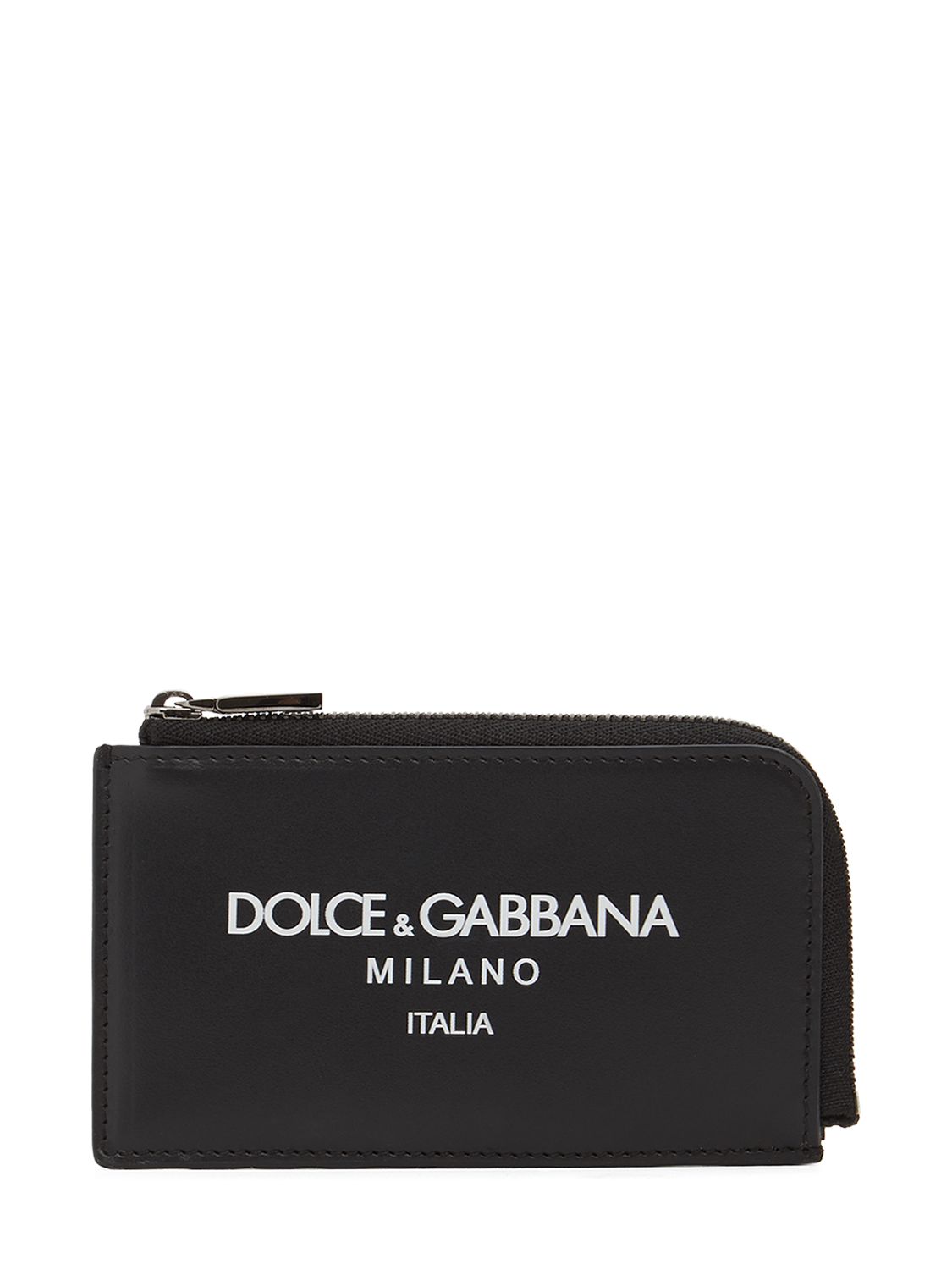 Porta Carte Di Credito In Pelle Con Zip - DOLCE & GABBANA - Modalova