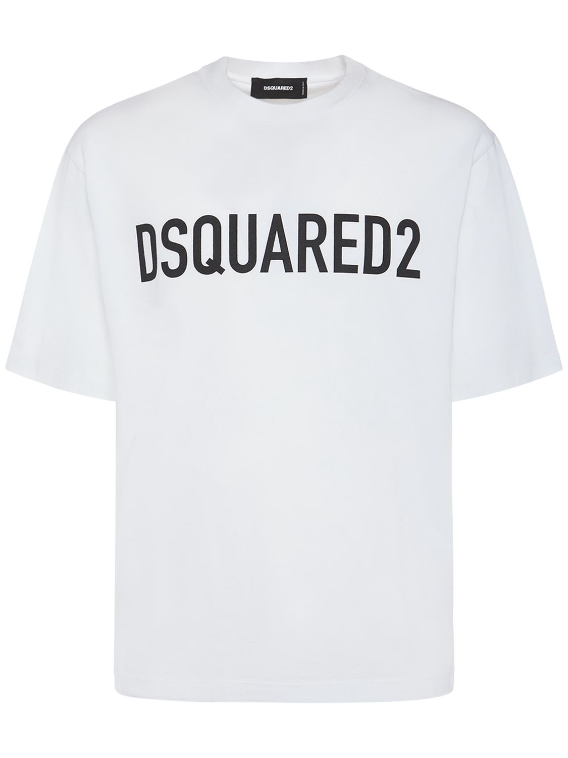 Loose Fit Logo Printed Cotton T-shirt - DSQUARED2 - Modalova
