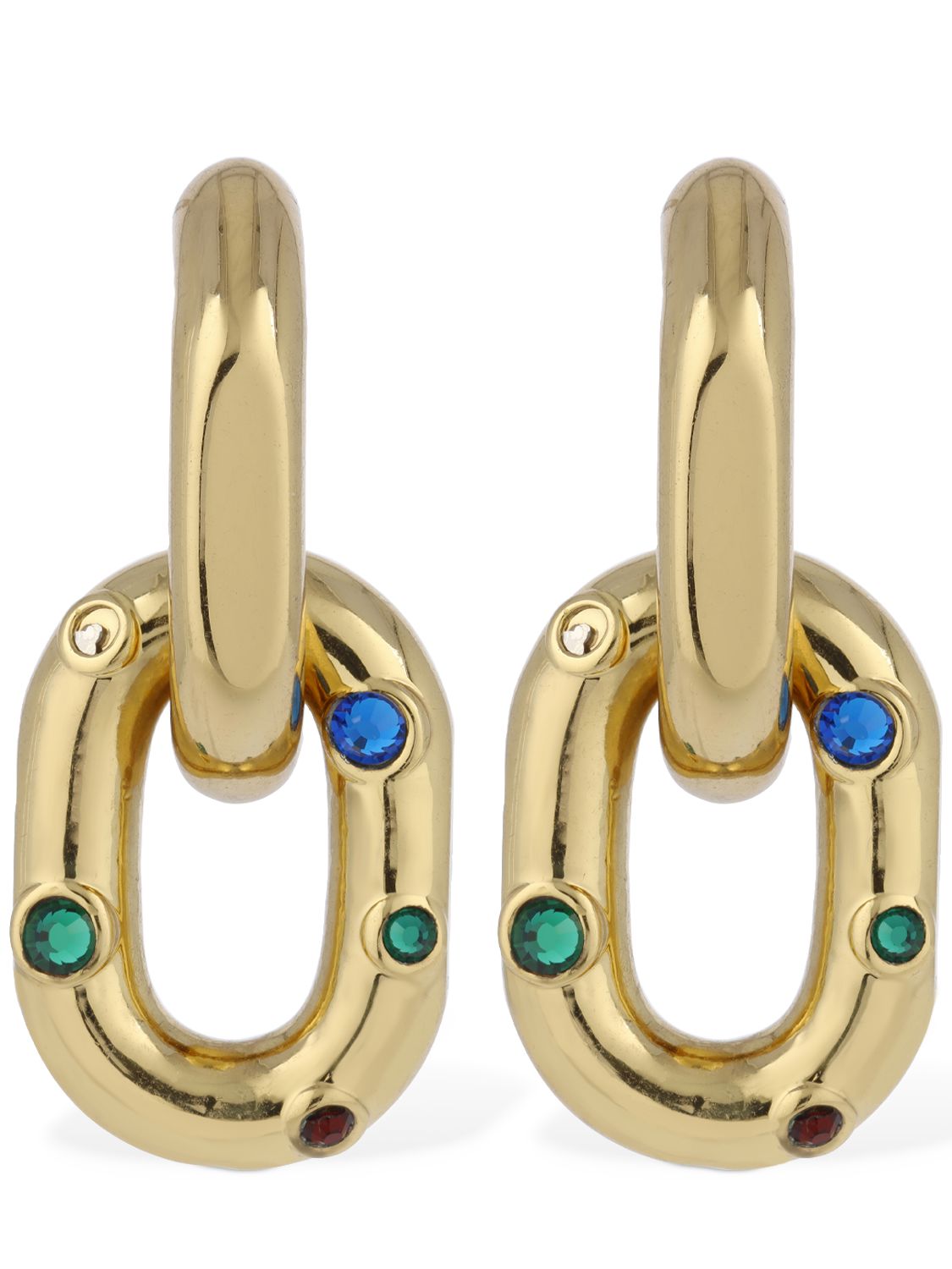 Xl Double Link Earrings W/ Crystal - RABANNE - Modalova