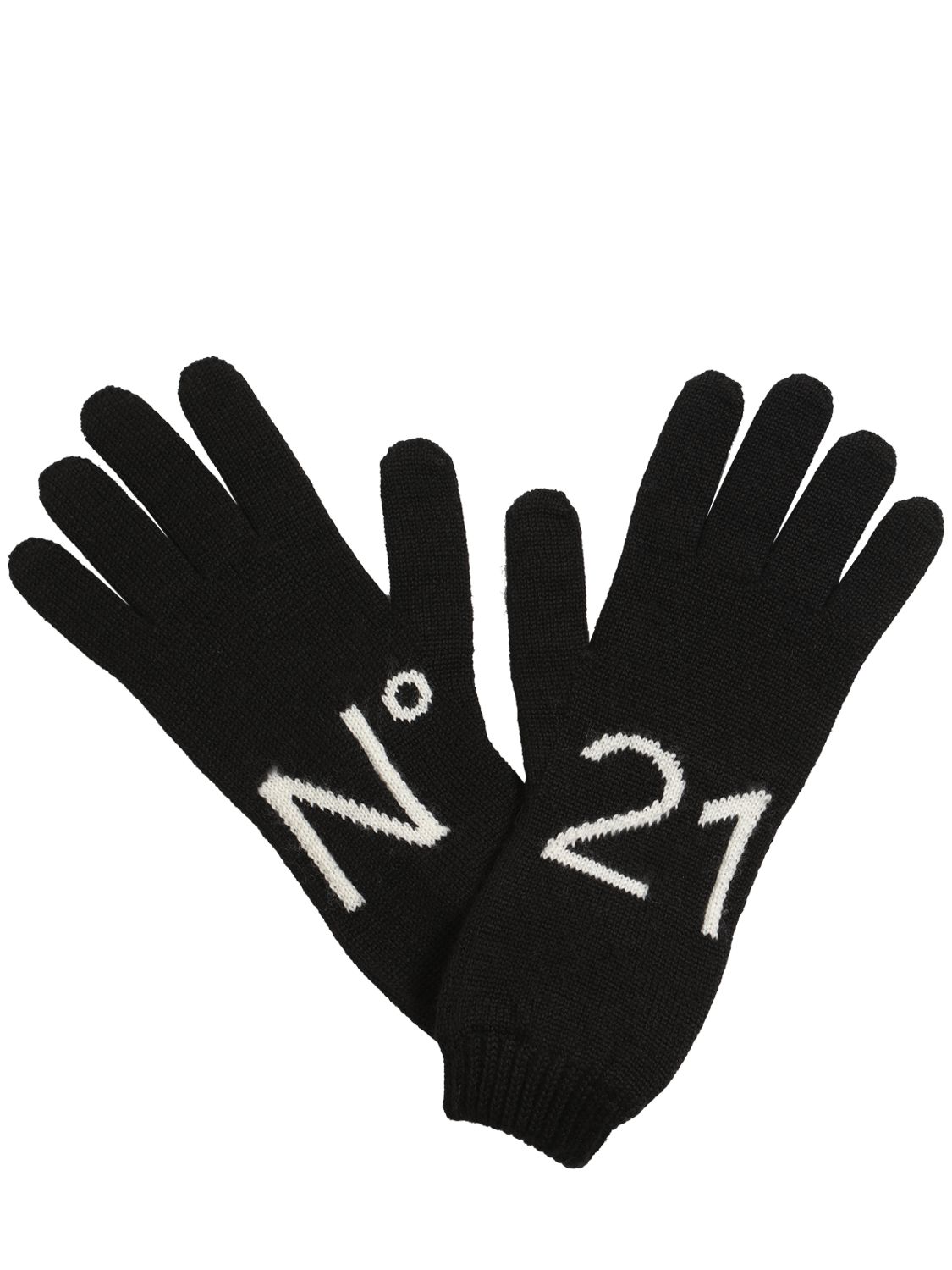 Niña Logo Intarsia Wool Blend Gloves Ii - N°21 - Modalova