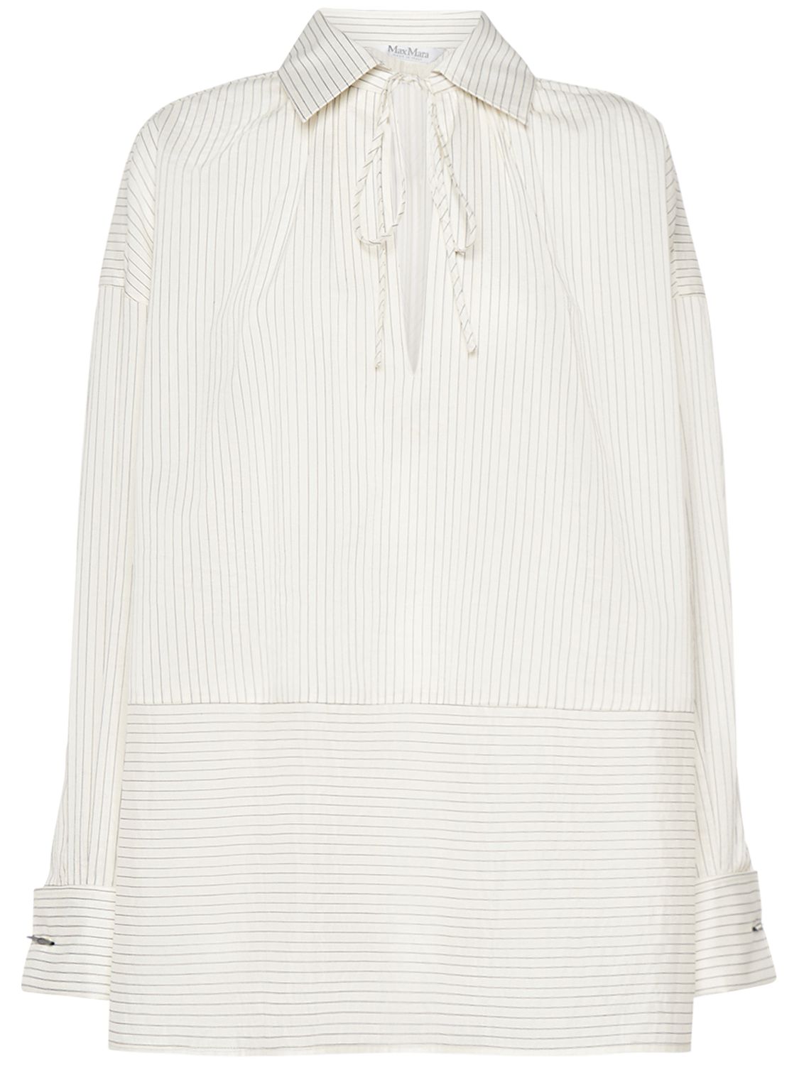 Cotton & Silk Striped Shirt - MAX MARA - Modalova