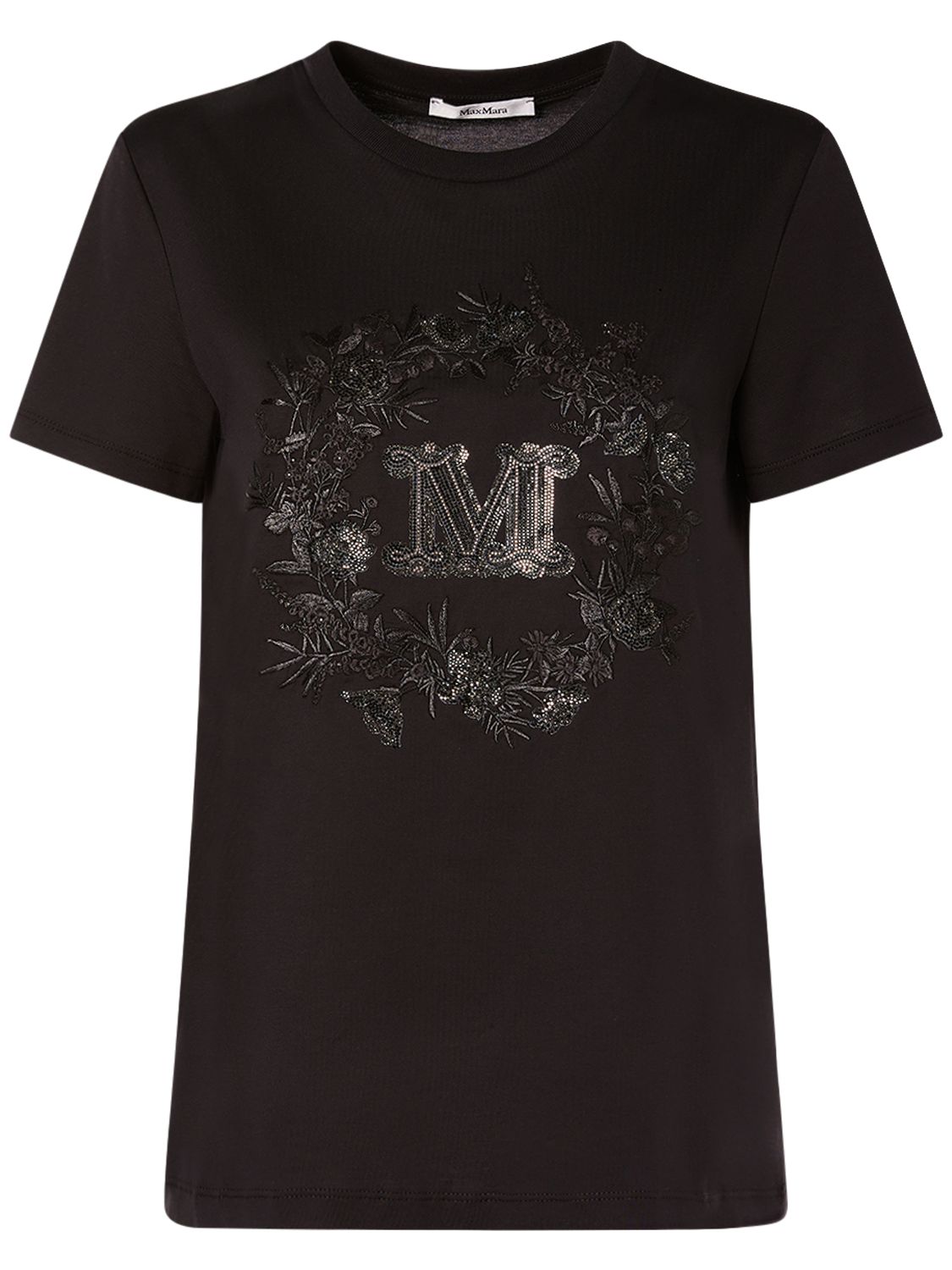 Elmo Embroidered Cotton T-shirt - MAX MARA - Modalova