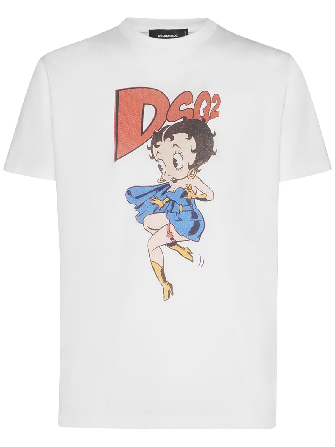 T-shirt Betty Boop In Cotone Con Stampa - DSQUARED2 - Modalova