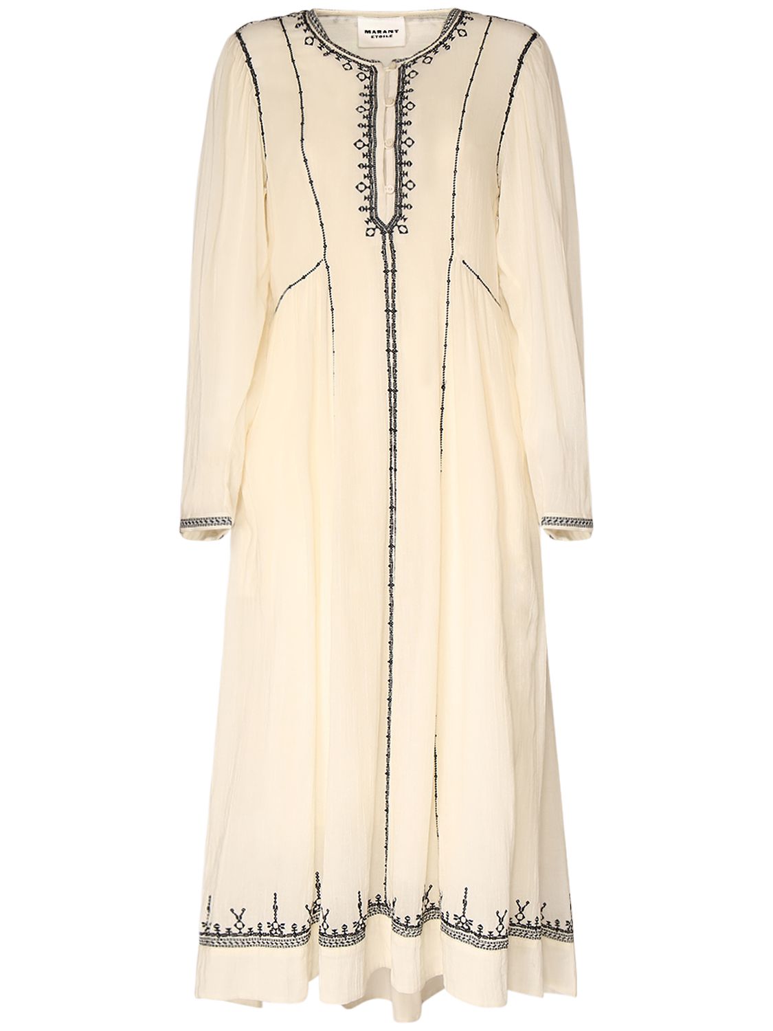 Pippa Embroidered Cotton Caftan Dress - MARANT ETOILE - Modalova