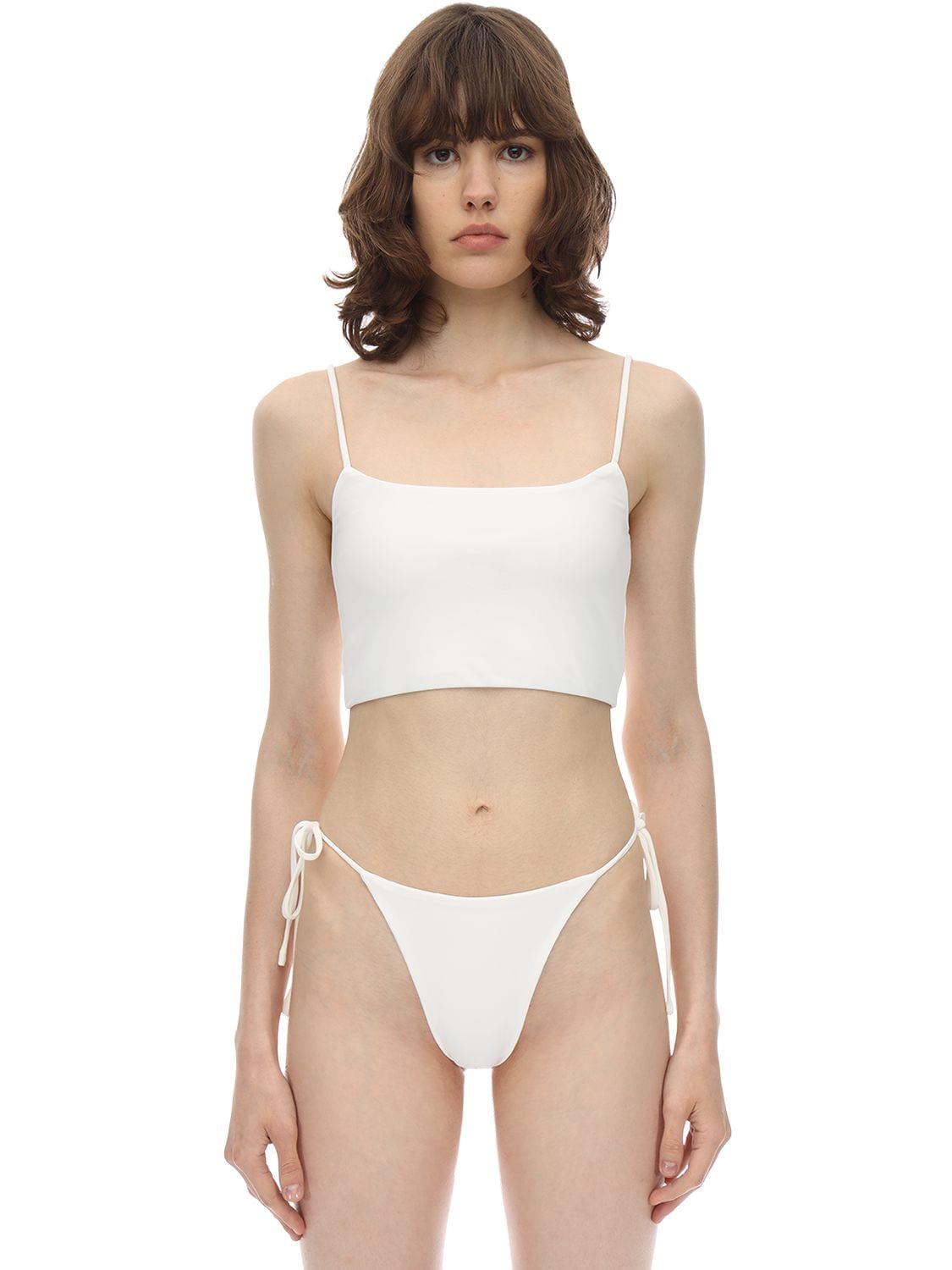 Strap Lycra Bikini Crop Top - AEXAE - Modalova
