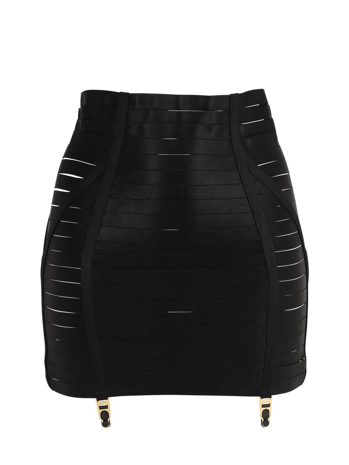Waspie Satin Mini Skirt W/suspenders - BORDELLE - Modalova