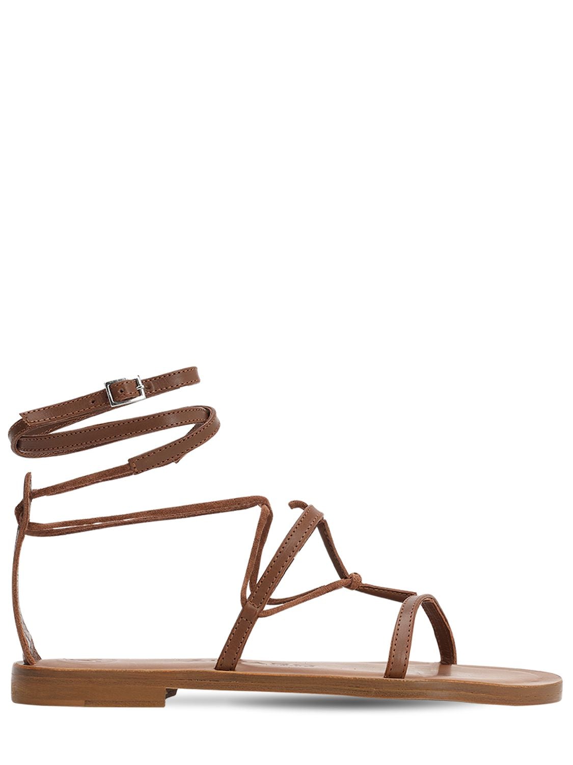 Mm Leather T-bar Sandals - ÁLVARO - Modalova