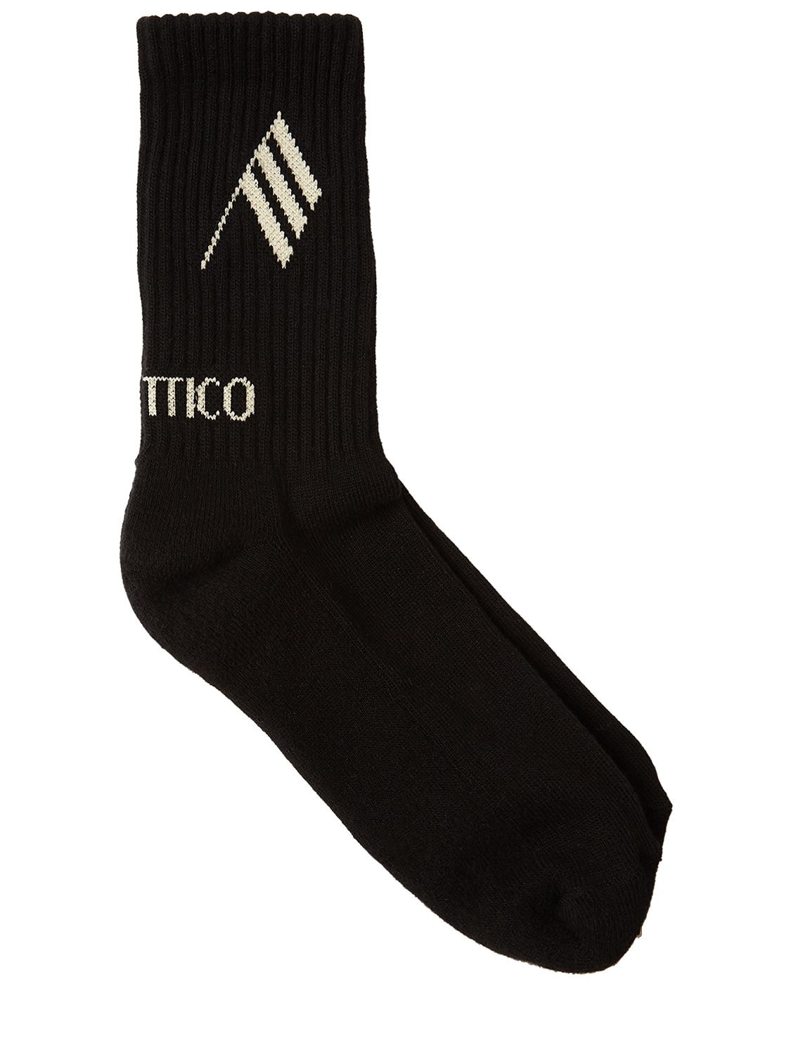 Sahara Logo Cotton Blend Socks - THE ATTICO - Modalova