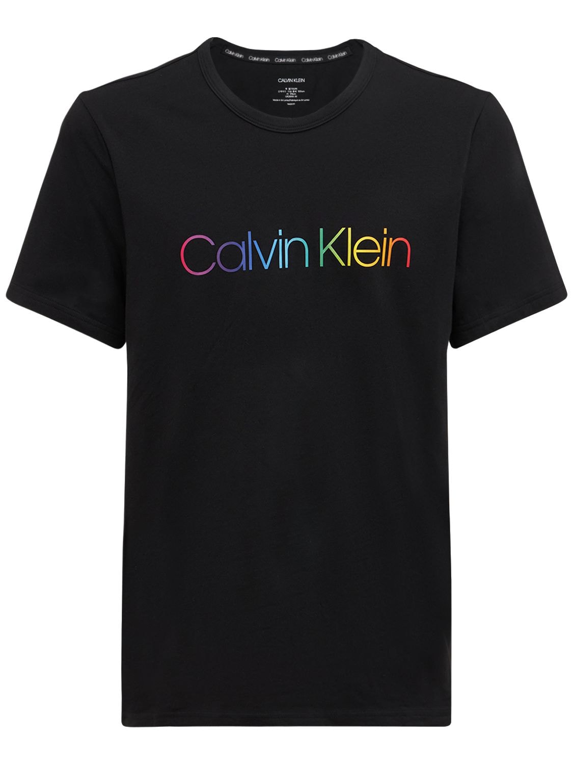 Rainbow Logo Cotton Crewneck T-shirt - CALVIN KLEIN UNDERWEAR - Modalova