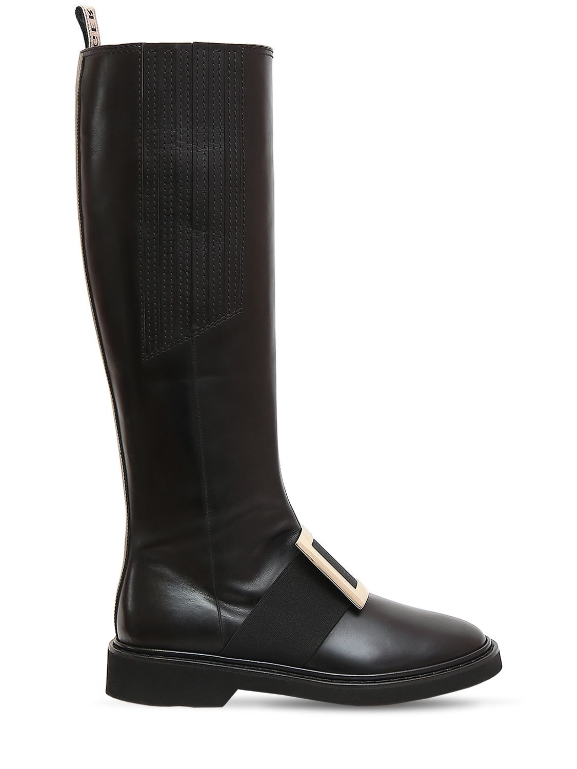 Mm Viv Rangers Leather Tall Boots - ROGER VIVIER - Modalova