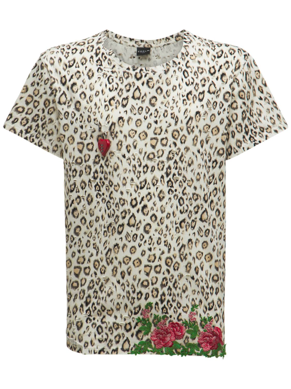 Cotton Leopard Lace Printed T-shirt - COOL TM - Modalova