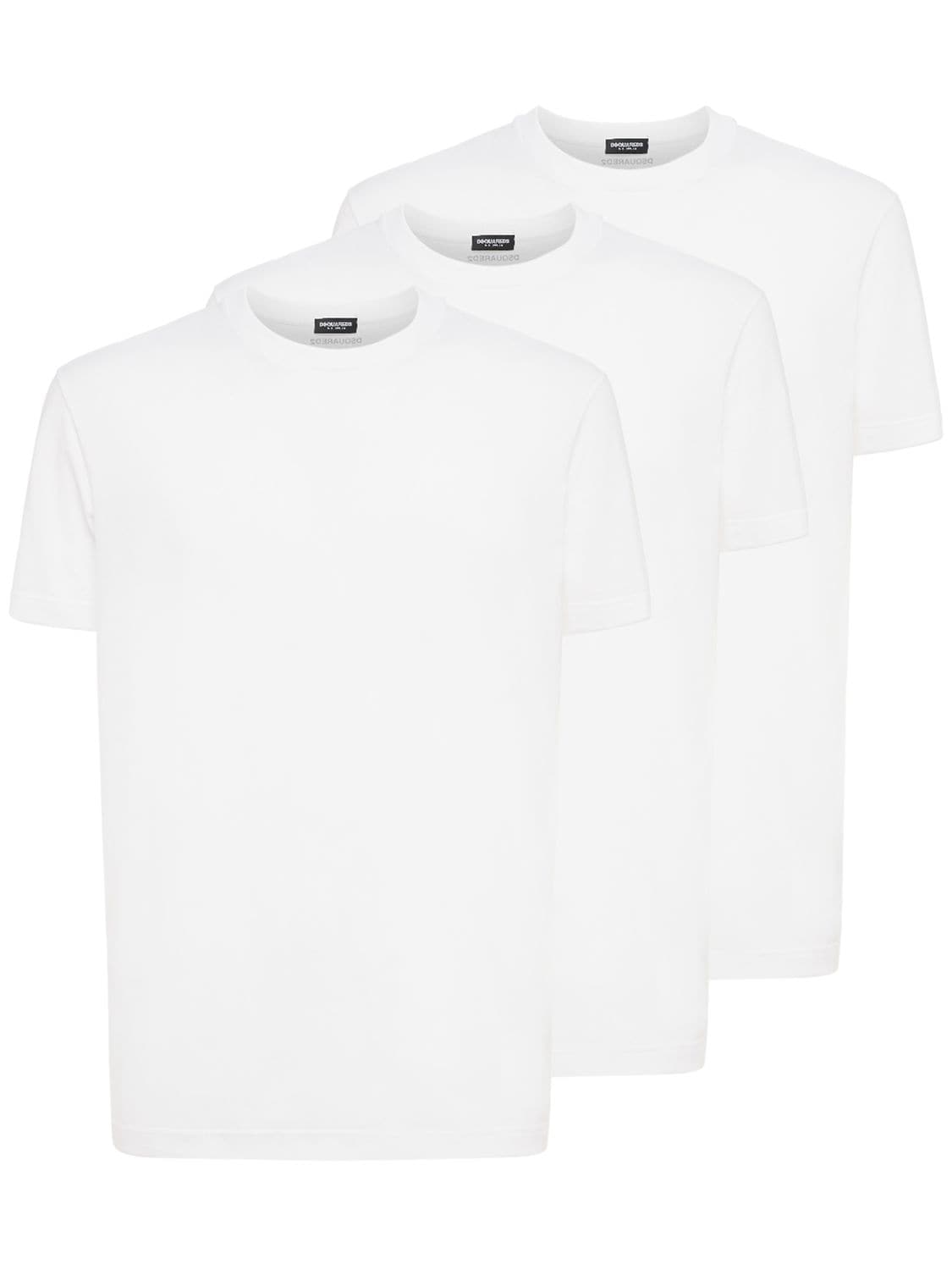 Hombre Set De 3 Camisetas De Jersey De Algodón // Xxl - DSQUARED2 UNDERWEAR - Modalova