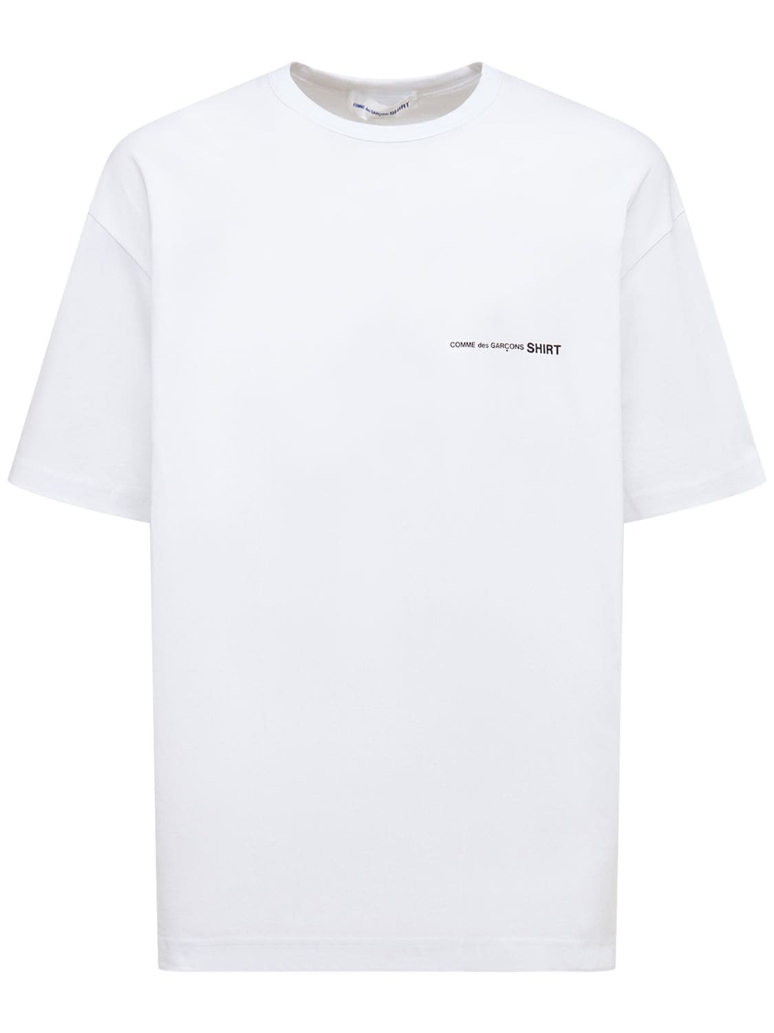 Logo Print Over Cotton Jersey T-shirt - COMME DES GARÇONS SHIRT - Modalova