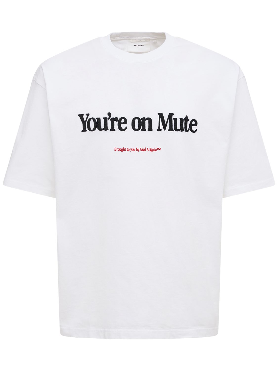 You're On Mute Printed Cotton T-shirt - AXEL ARIGATO - Modalova
