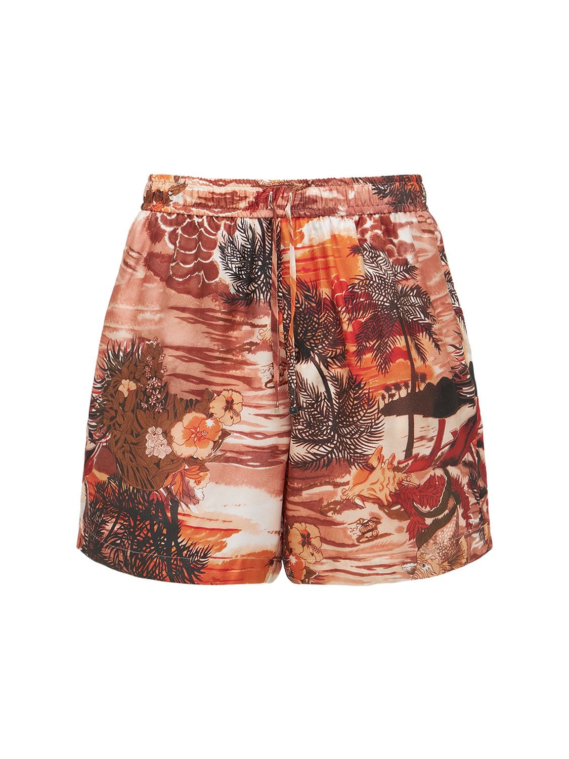 Hawaiian Print Silk Twill Shorts - AMIRI - Modalova