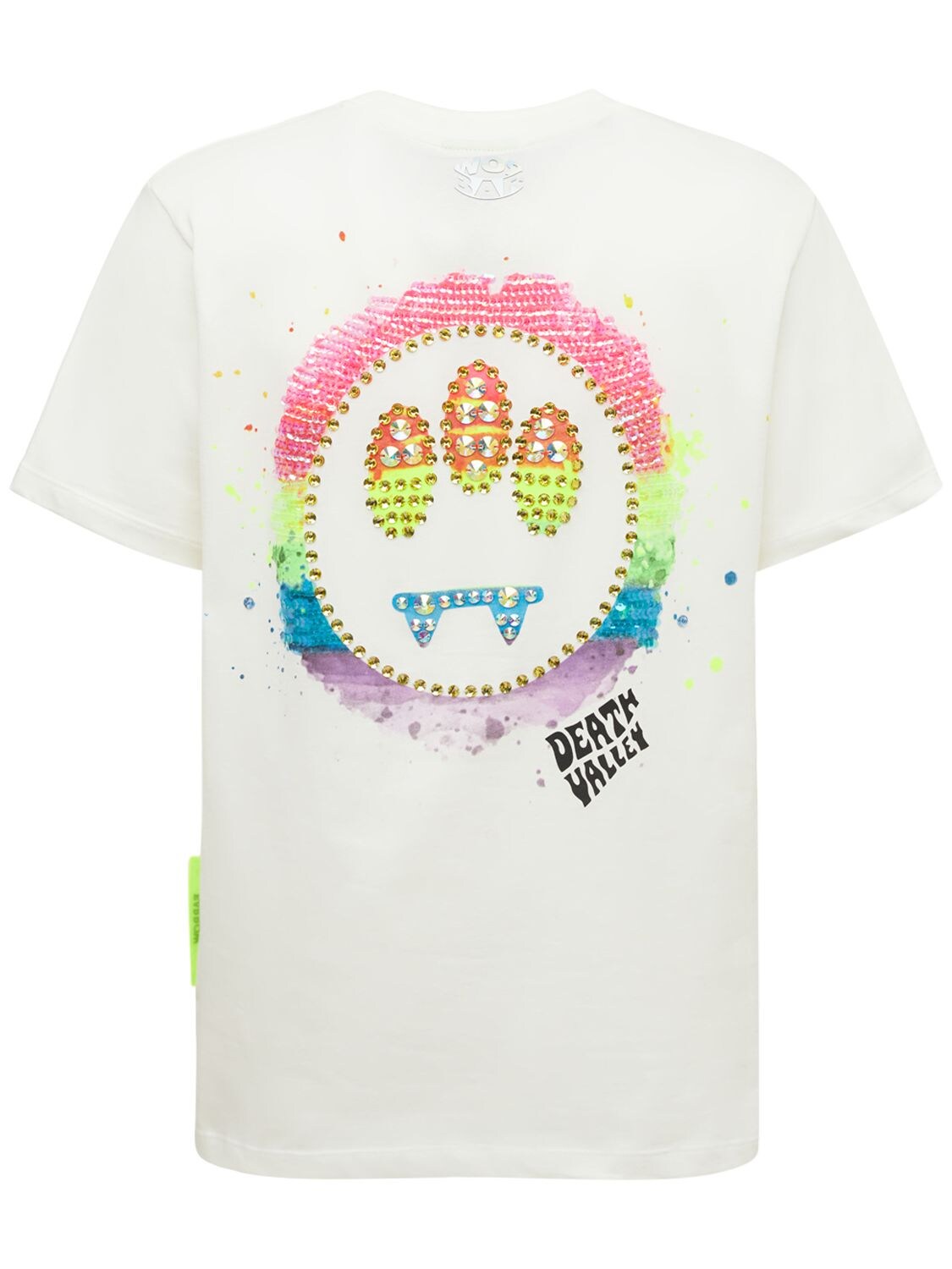 Logo Printed Cotton T-shirt W/glitters - BARROW - Modalova