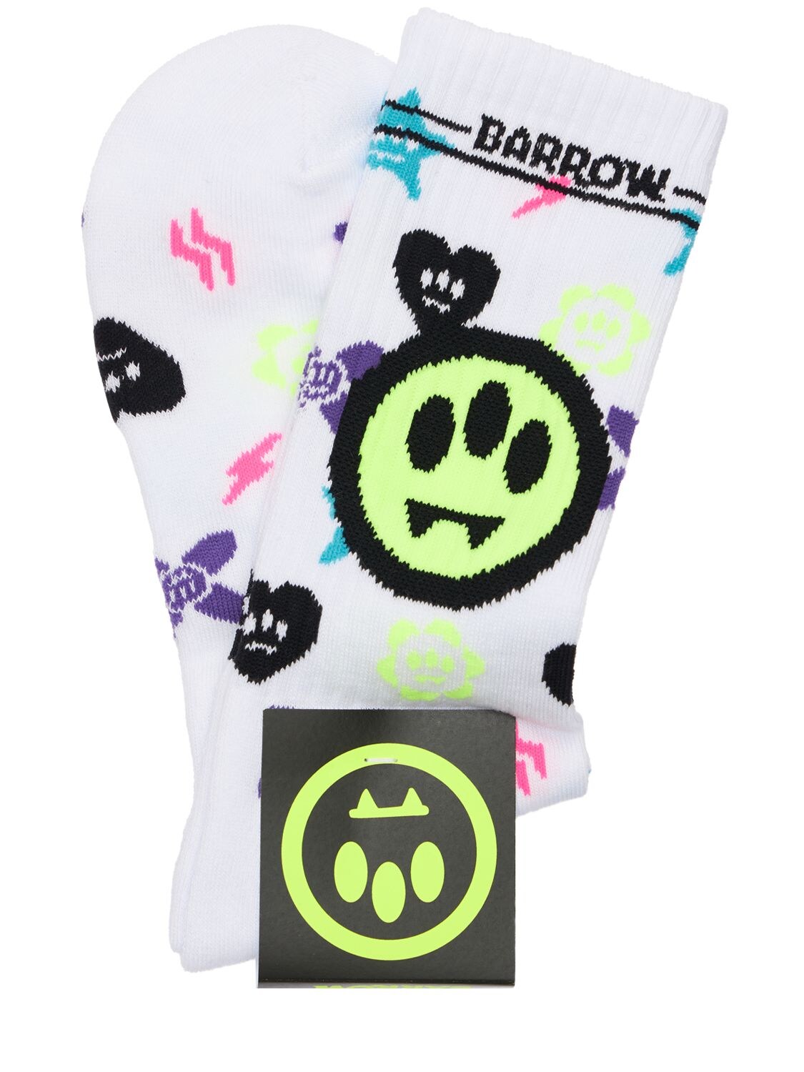 Logo Pattern Printed Socks - BARROW - Modalova